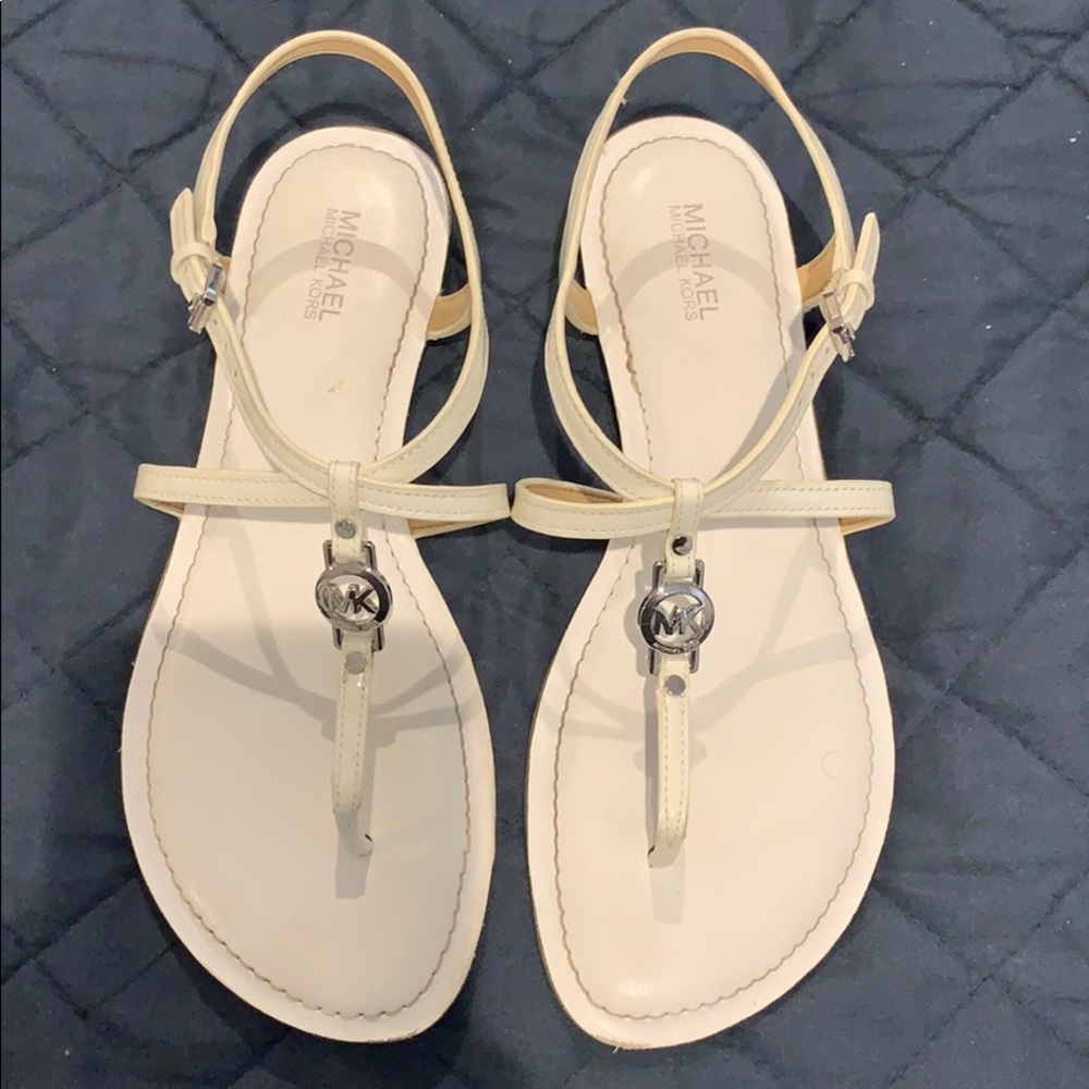 Michael Kors white sandals
